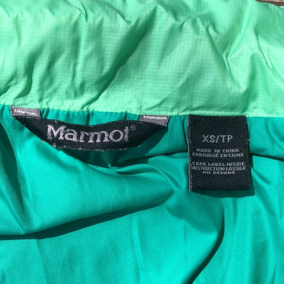 Marmot spring green puffer jacket. XS. - Picture 8 of 11